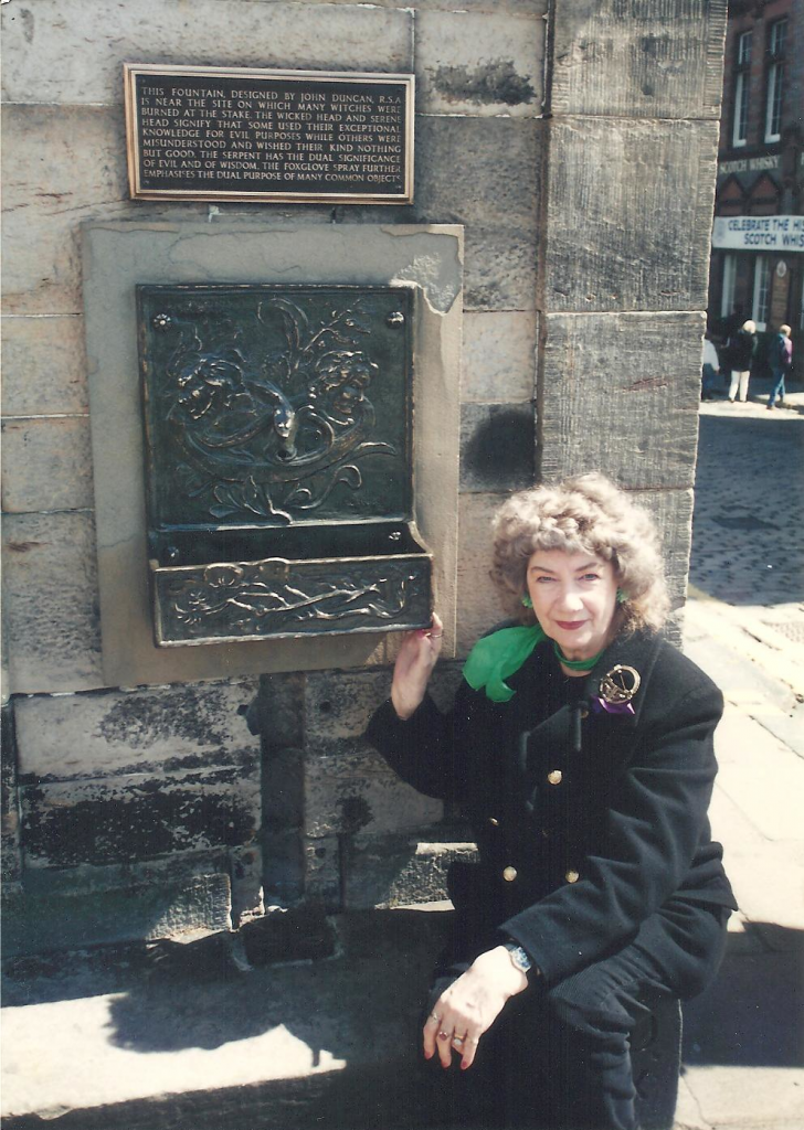 Patricia with fountain