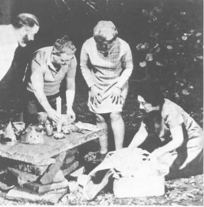 EB and coven at outdoor altar